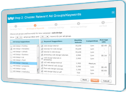 WordStream Ad Group Builder Screen Shot